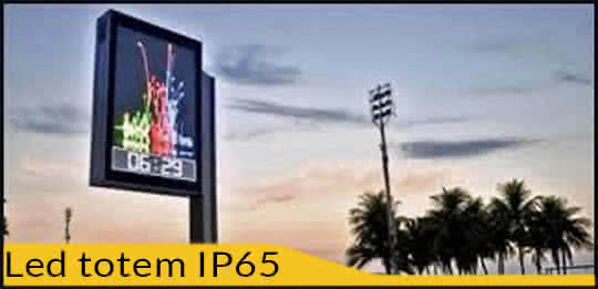 Accès écrans géants led totem IP65